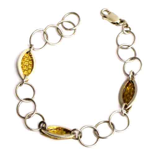 Imagen pulsera plata motivos varios plateado/dorado modelo 2